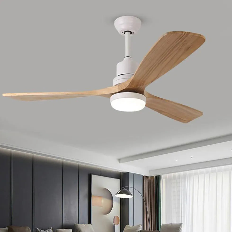 Luminaire salon tendance ventilateur bois nordique moderne