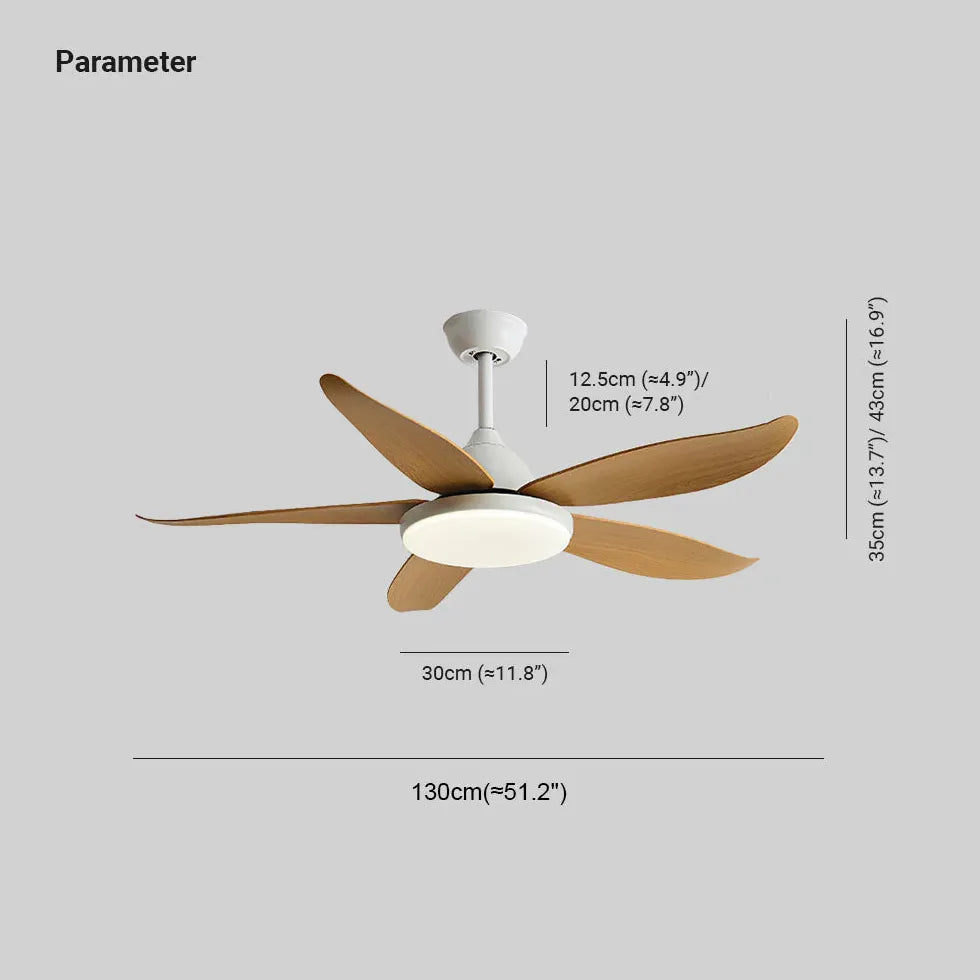 Étoile de mer ventilateur de plafond en bois avec lumière