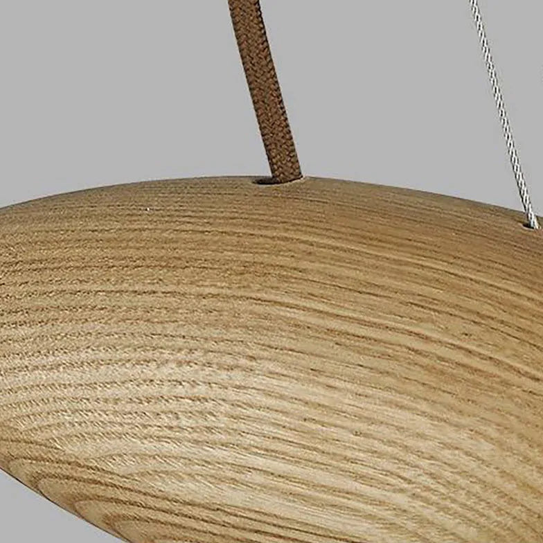 Exposed Light Bulb Industrial Wooden Pendant Light