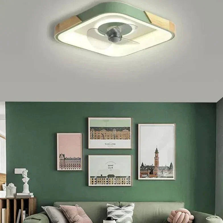 Ventilateur Plafonnier Rond Coloré Avec Lumière Chambre - Clowas.fr