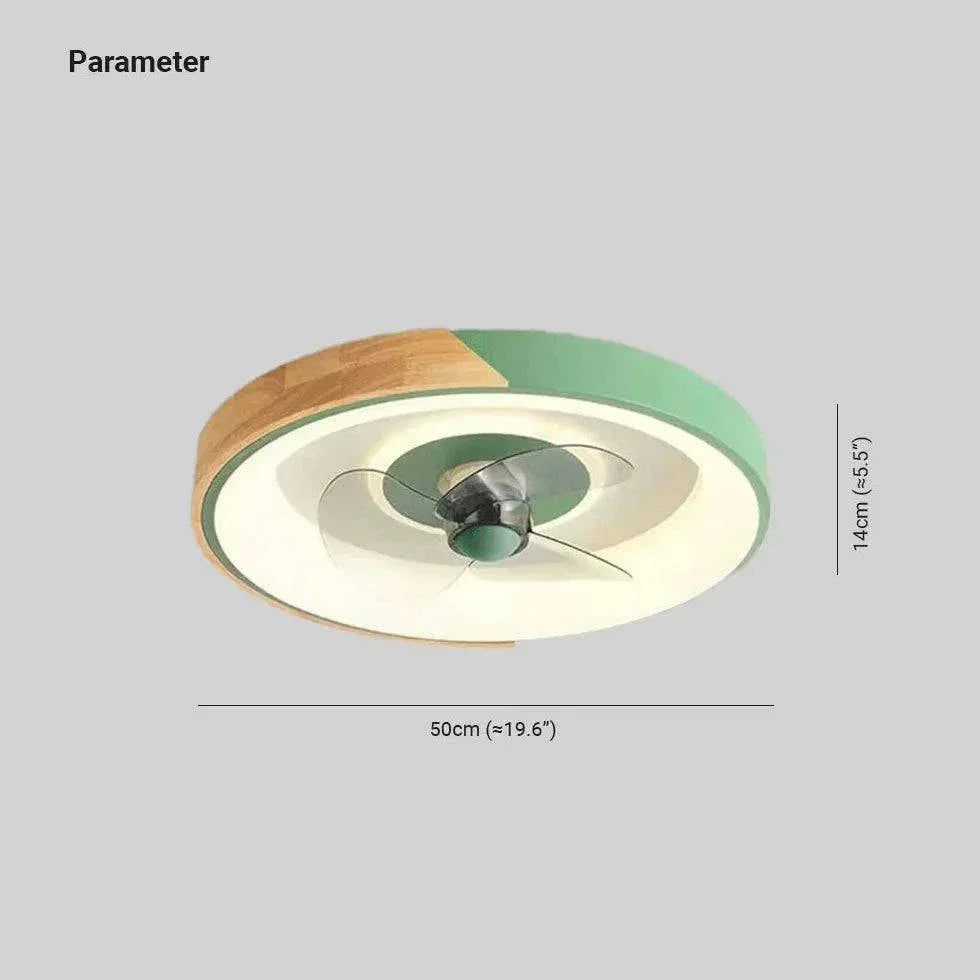 Ventilateur Plafonnier Rond Coloré Avec Lumière Chambre - Clowas.fr