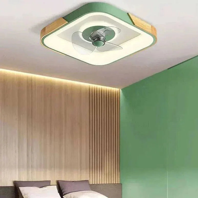 Ventilateur Plafonnier Rond Coloré Avec Lumière Chambre - Clowas.fr