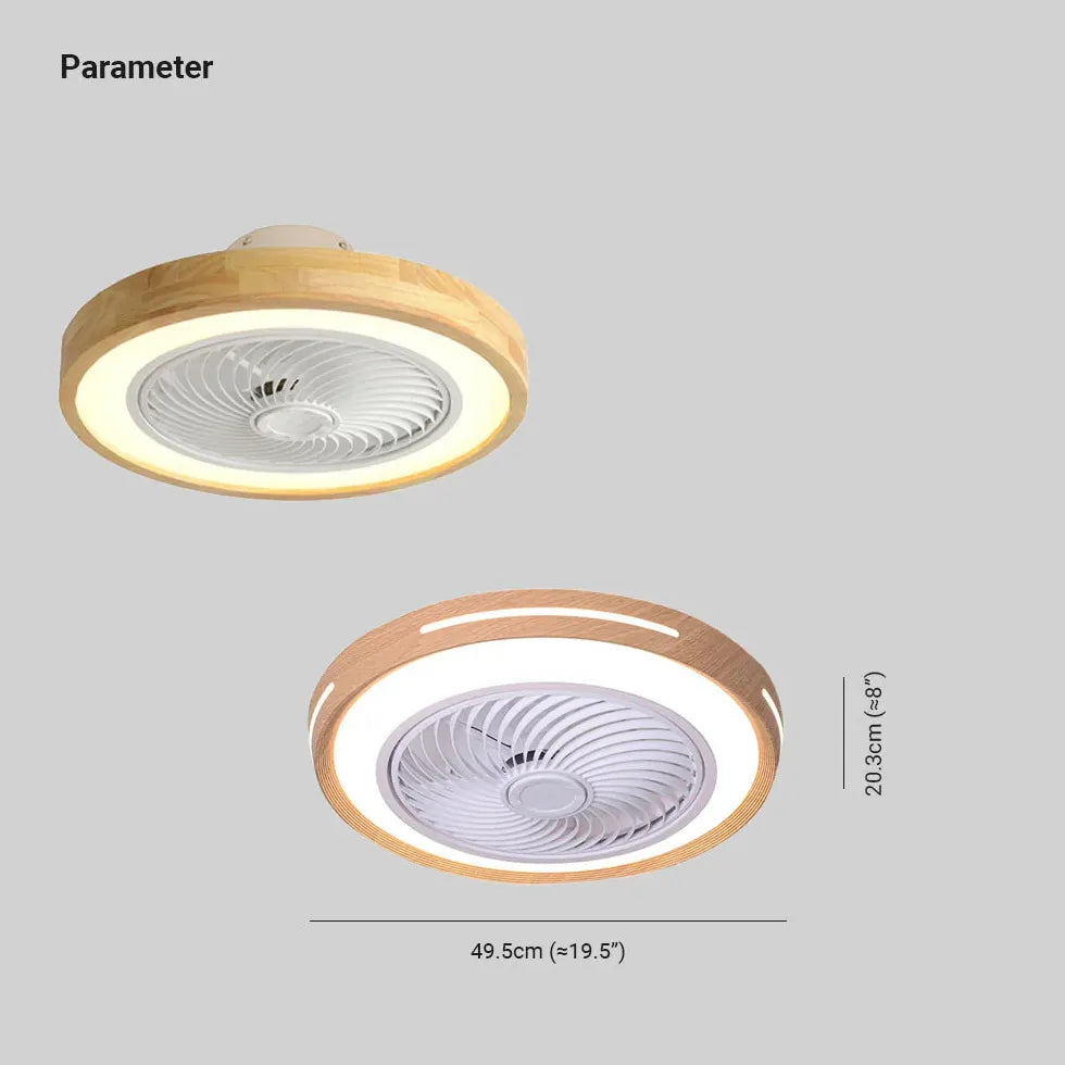 Plafonnier silencieux avec ventilateur de chambre à coucher en bois