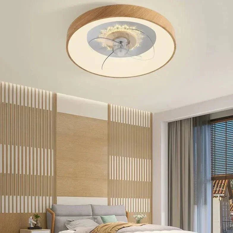 Plafonnier Ventilateur Led Silencieux En Bois - Clowas.fr