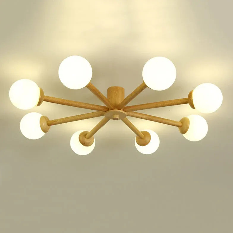 Radioactive Bulls Wooden Flush Ceiling Lights