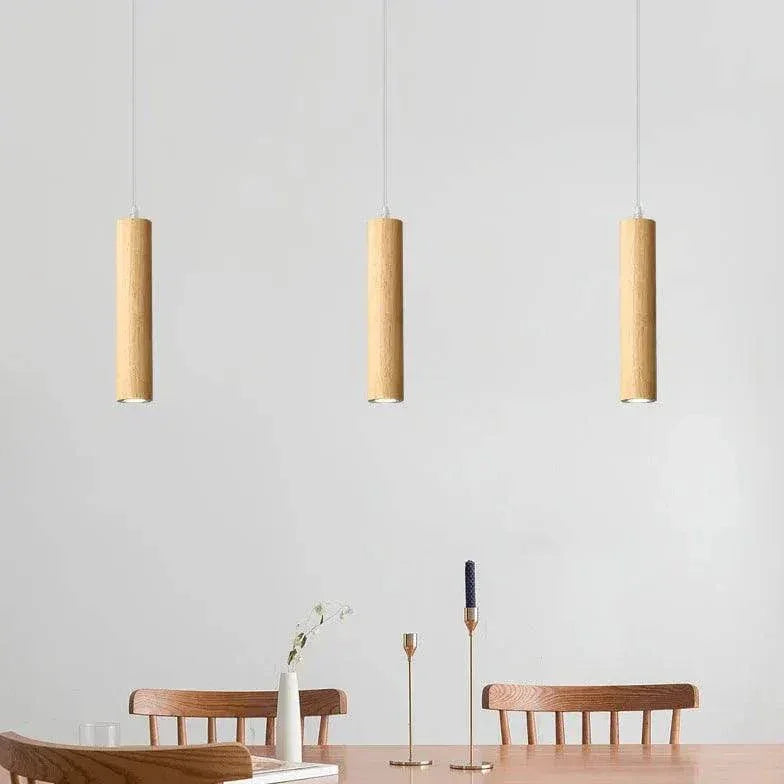 Lustre Colonne En Bois Pour Restaurant - Clowas.fr
