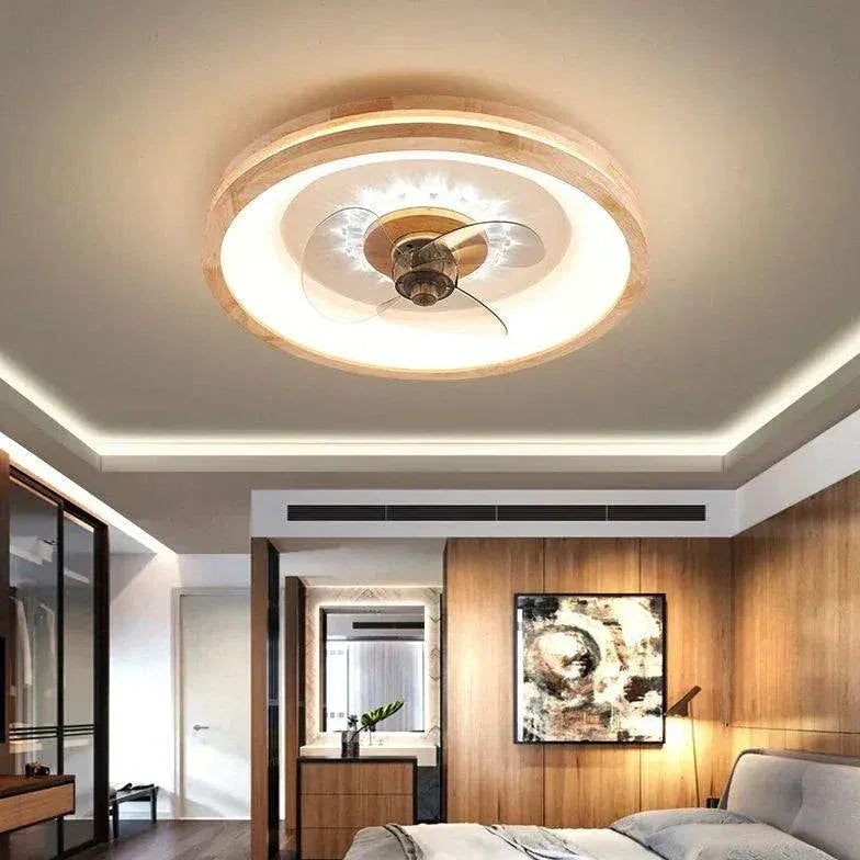 Lustre De Plafonnier Nordique En Grain De Bois - Clowas.fr