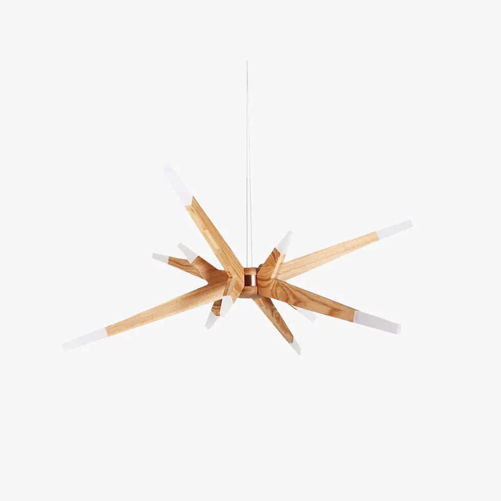 Lustre suspension bois design créatif nordique