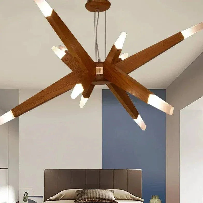 Lustre Suspension Bois Design Créatif Nordique - Clowas.fr