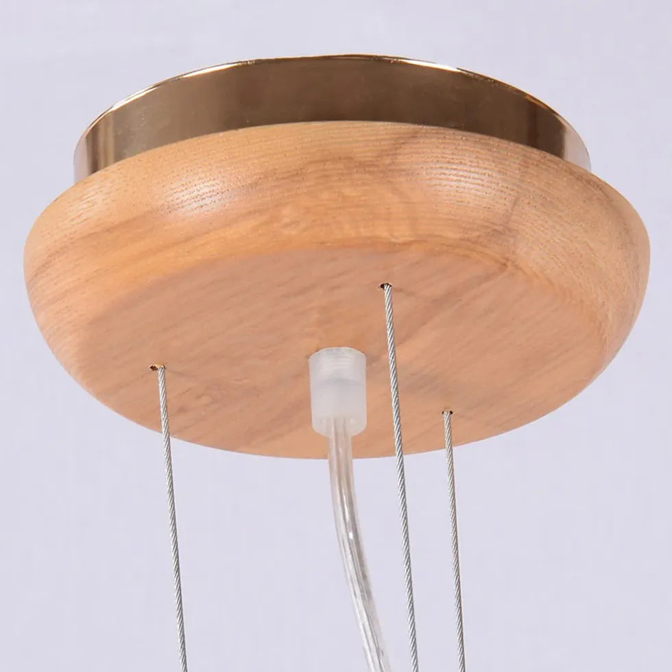 Lustre suspension bois design créatif nordique