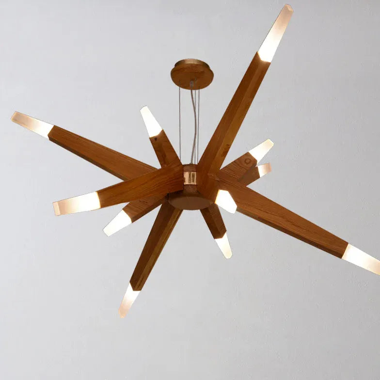 Lustre suspension bois design créatif nordique