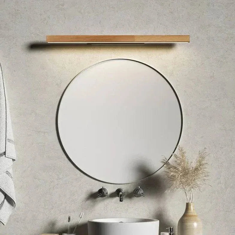 Applique Murale Design Intérieur Lampe Miroir Linéaire Bois - Clowas.fr