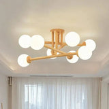 Plafonnier Bois Led Style Japonais Salon - Clowas.fr
