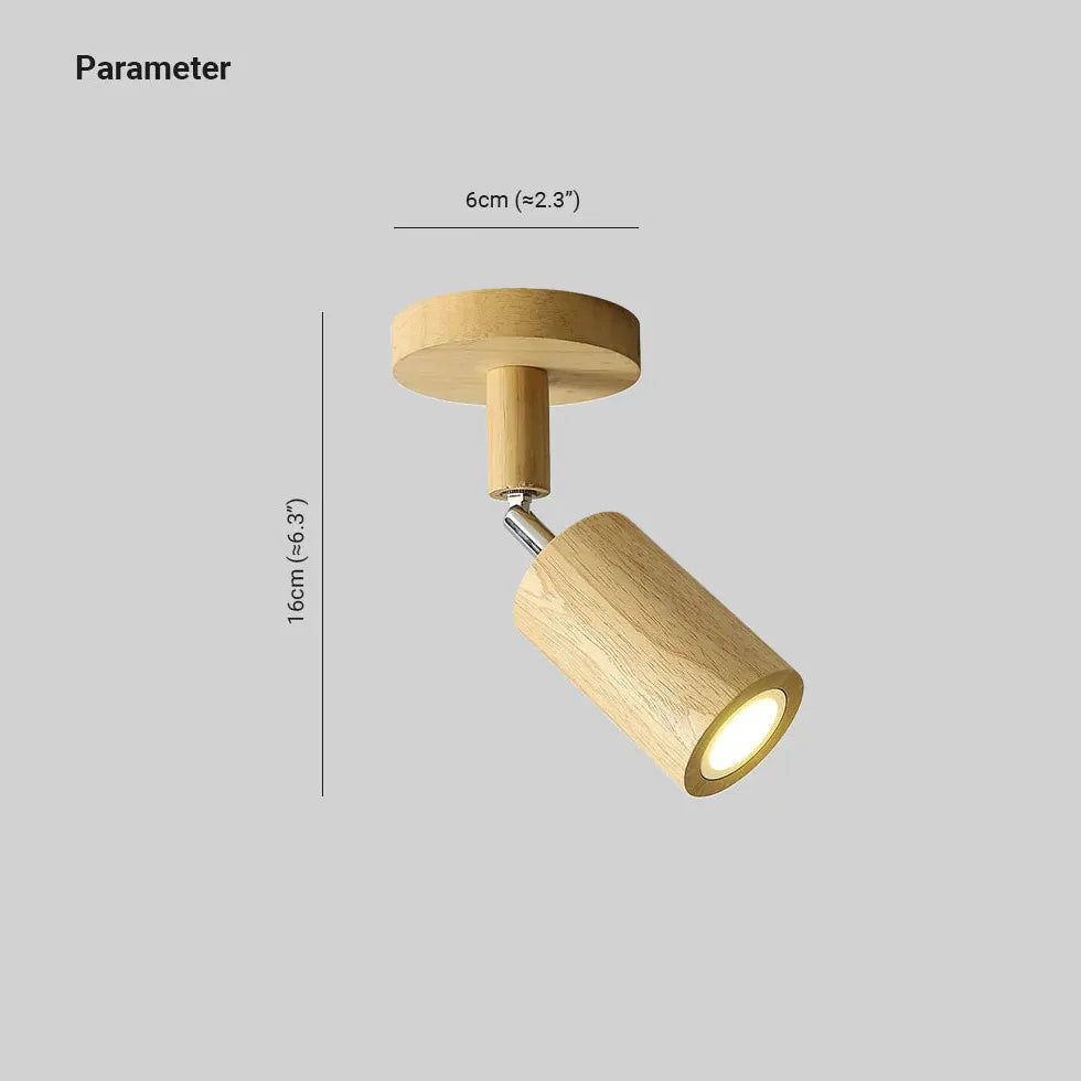 Plafonnier encastré de couloir en bois transférable