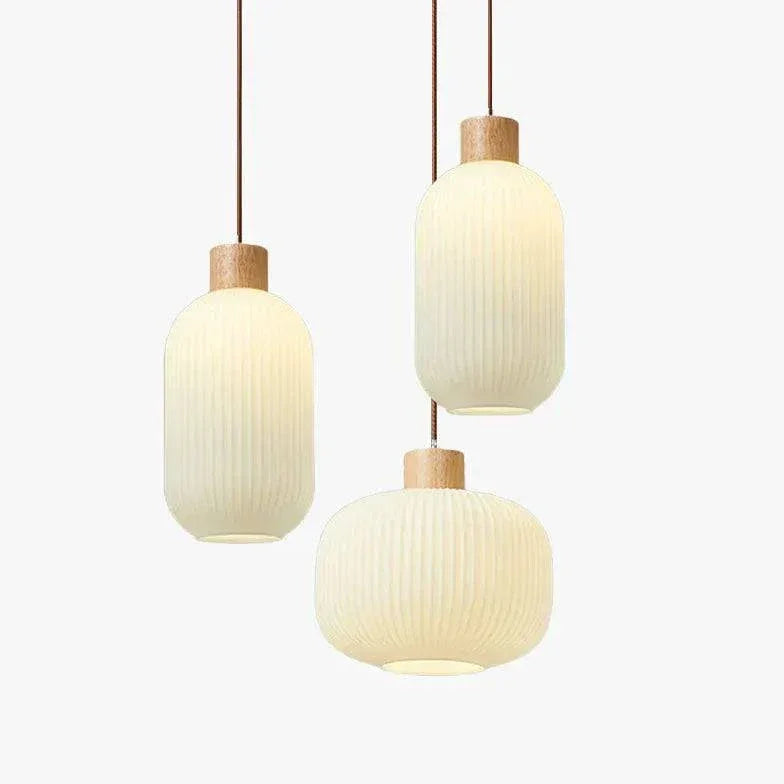 Suspension Bois Verre Créative Moderne - Clowas.fr