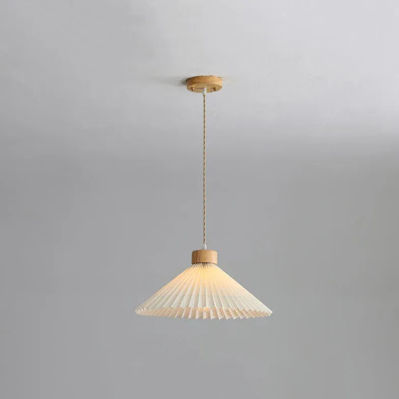 Lustre en bois pliable pour chambre à coucher blanche