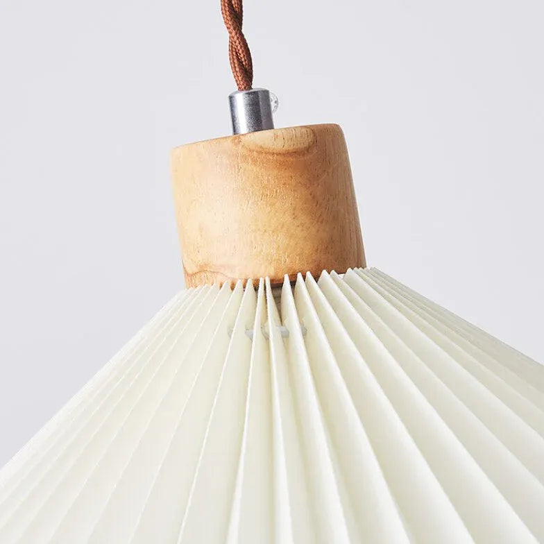 Lustre en bois pliable pour chambre à coucher blanche