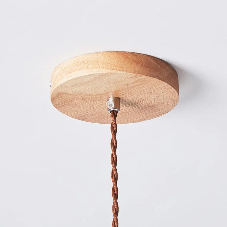 Lustre en bois pliable pour chambre à coucher blanche