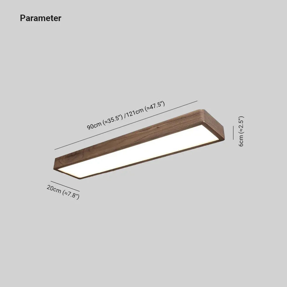 Lustre plafonnier design led longueur bois nouveau style