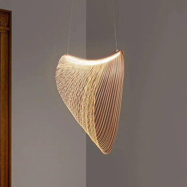 Suspension Naturelle Xxl Lustre Vintage En Bois - Clowas.fr