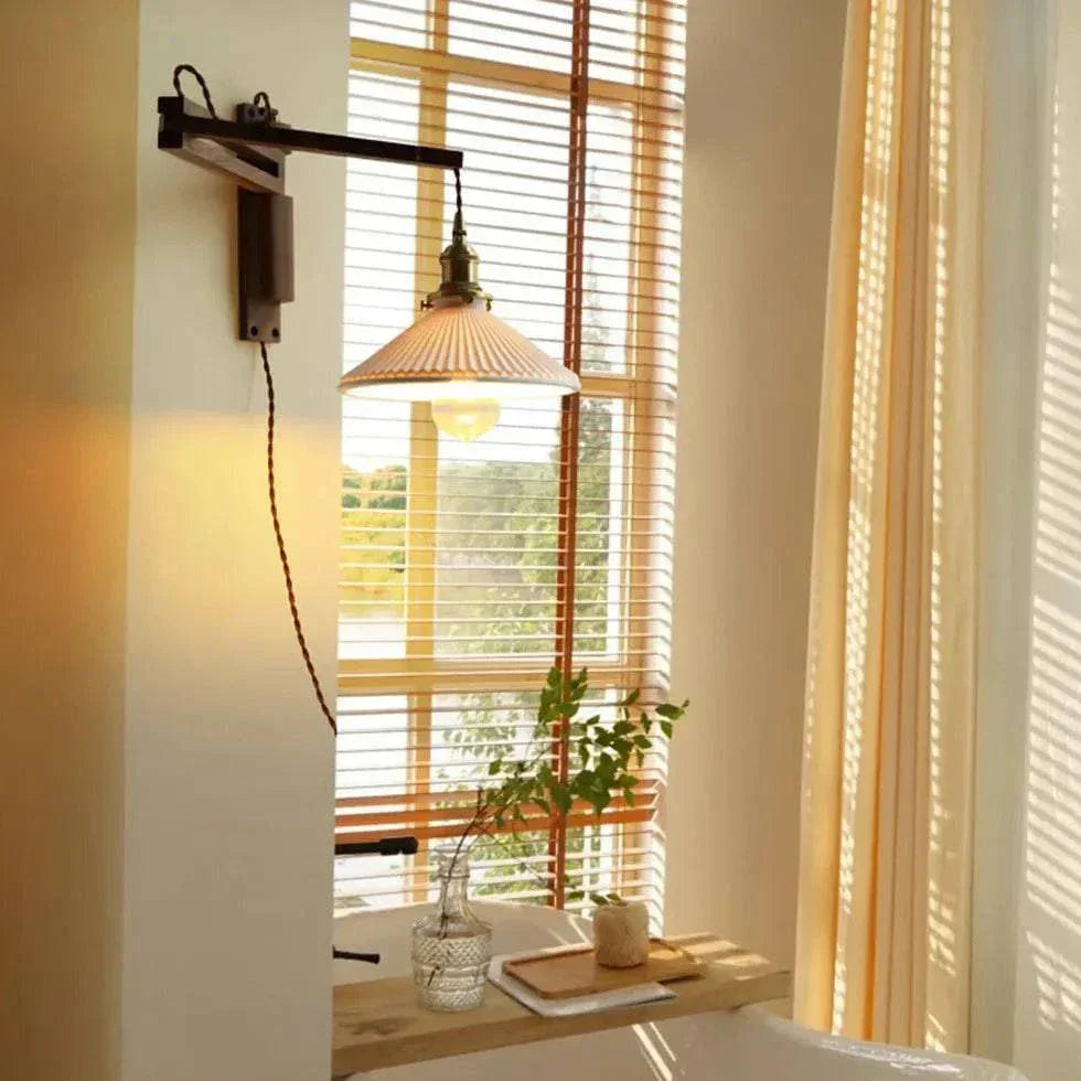 Applique Murale Pour Escalier Intérieur Style Rétro Bois Noyer - Clowas.fr