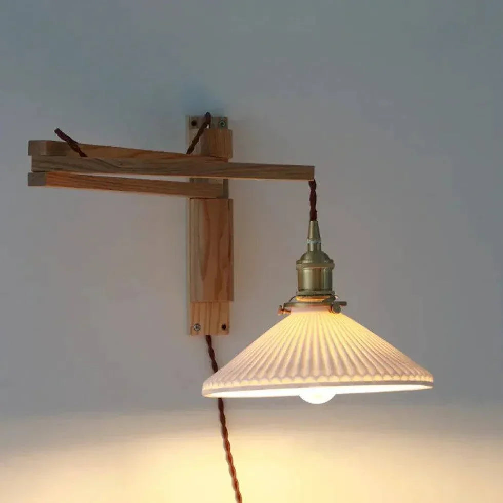 Applique Murale Pour Escalier Intérieur Style Rétro Bois Noyer - Clowas.fr