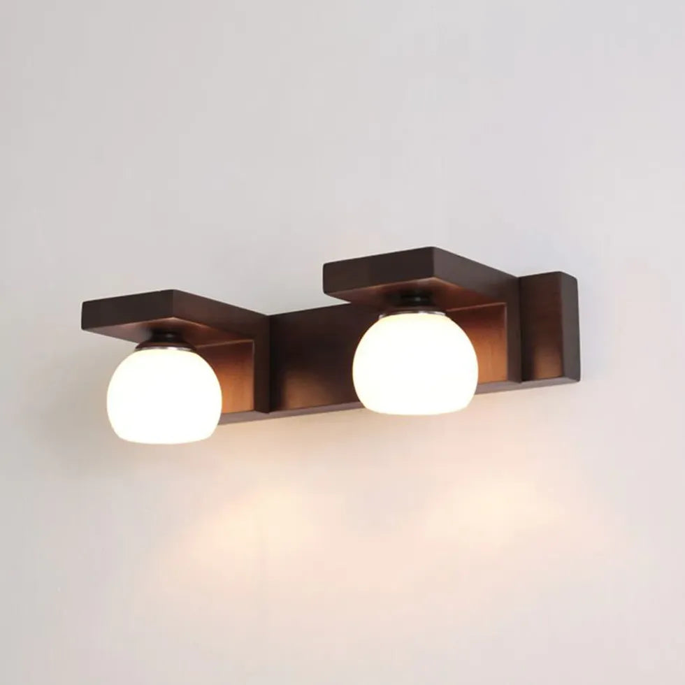 Brown Round Vintage Bathroom Wall Lights