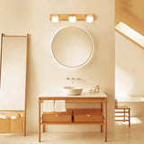 Globe Glass Wooden Shape Mirror Lights