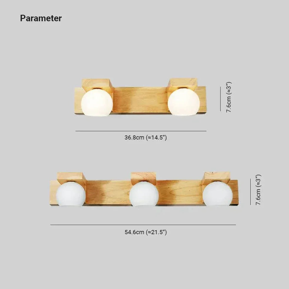 Luminaire Spot Mural Créatif Bois Nordique Salle De Bain - Clowas.fr
