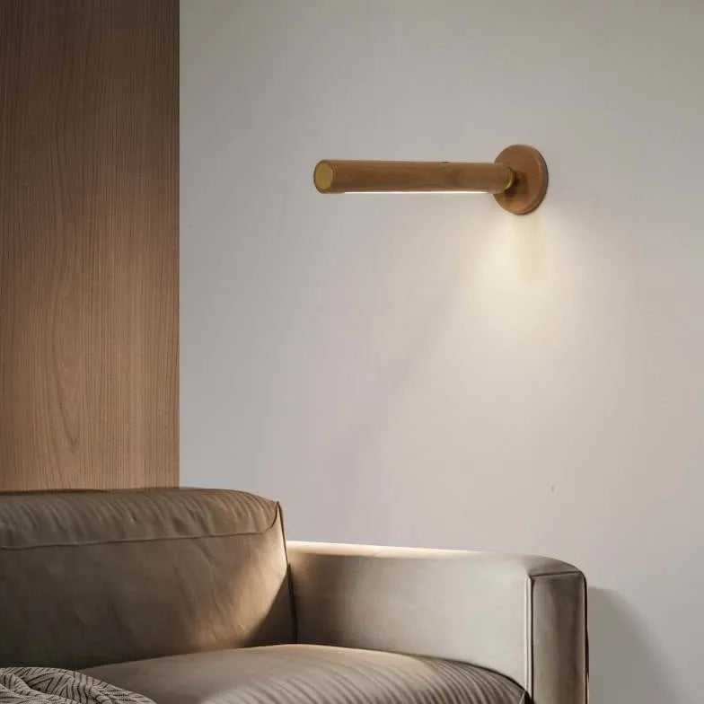 Lampe de lecture en bois rechargeable de chevet