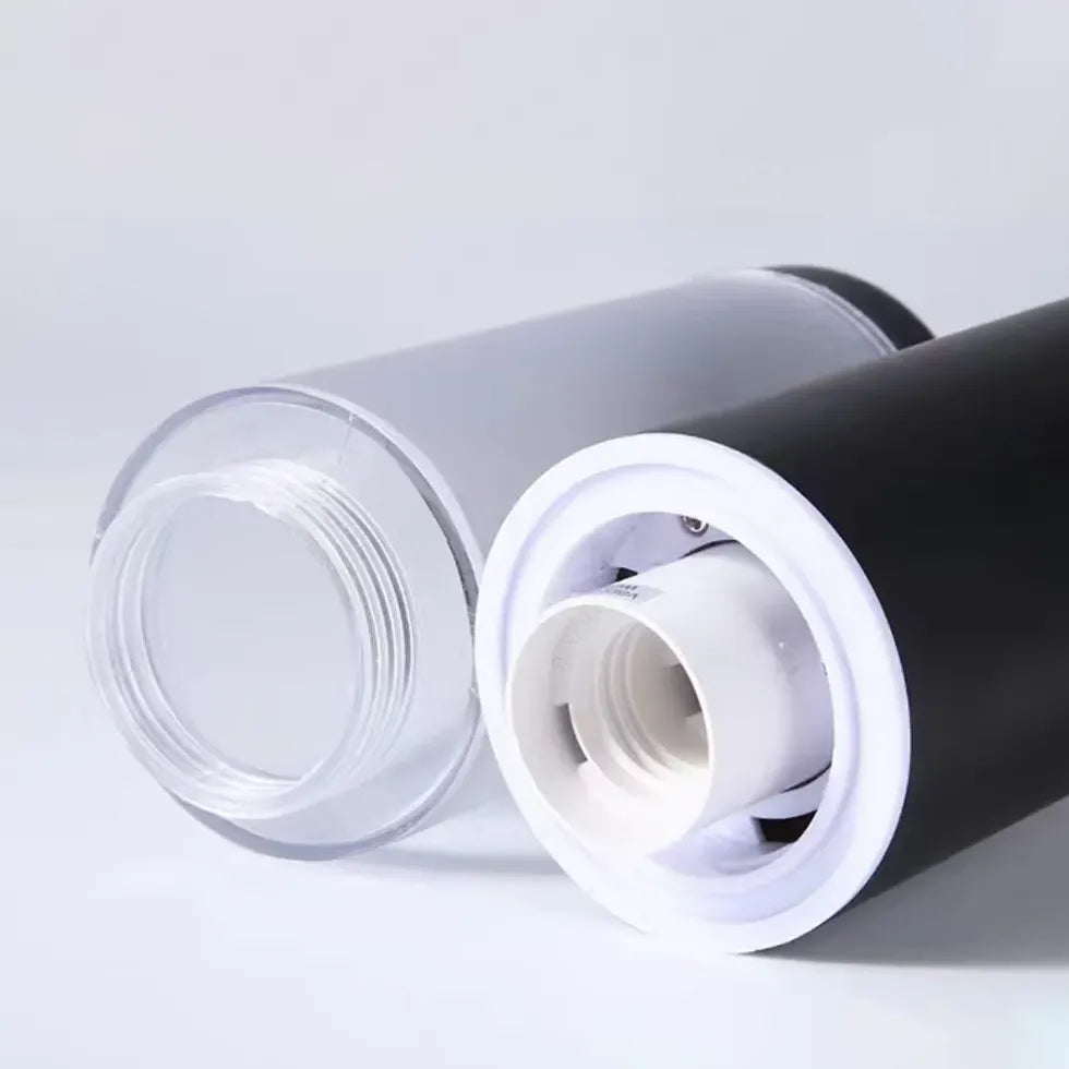 Transparent Cylinder Black Outdoor Bollard Lights