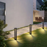 Cylindrical Hollow Black Bollard Lights