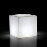 Lampadaire Extérieur Carré Rechargeable Minimaliste Blanc pour Terrasse