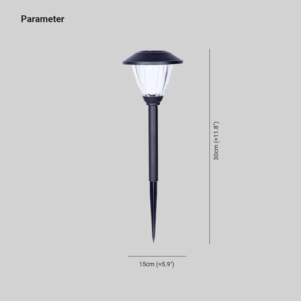 Borne d'éclairage extérieure en verre solaire à LED