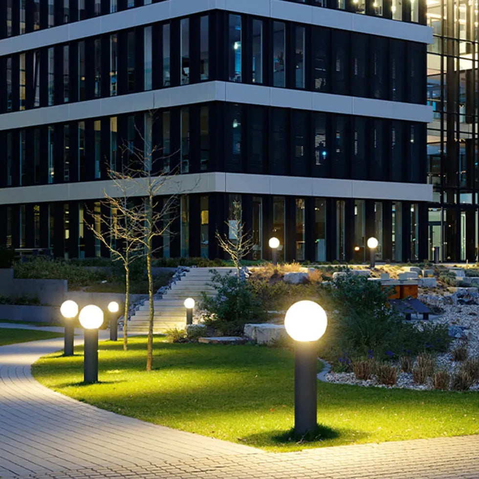 Globe Cylinder Led Outdoor Bollard Lights