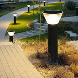 Borne D'Éclairage Extérieure Solaire Noire Conique À Led - Clowas.fr