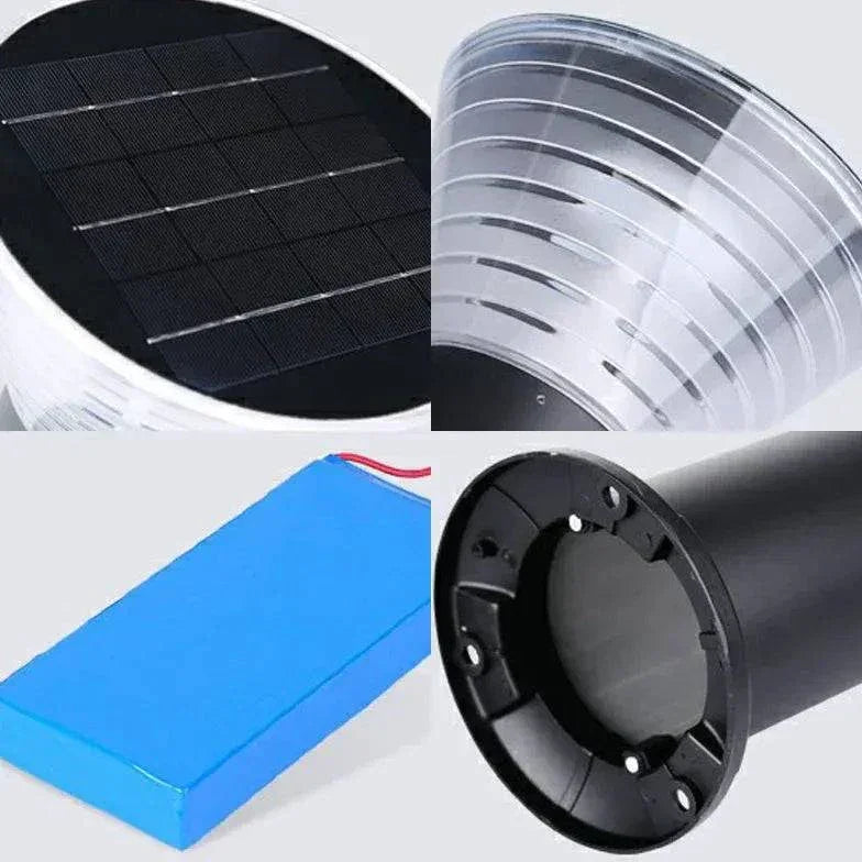 Borne D'Éclairage Extérieure Solaire Noire Conique À Led - Clowas.fr