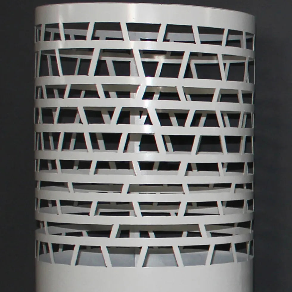 Cut Cylinder White Outdoor Floor lamps