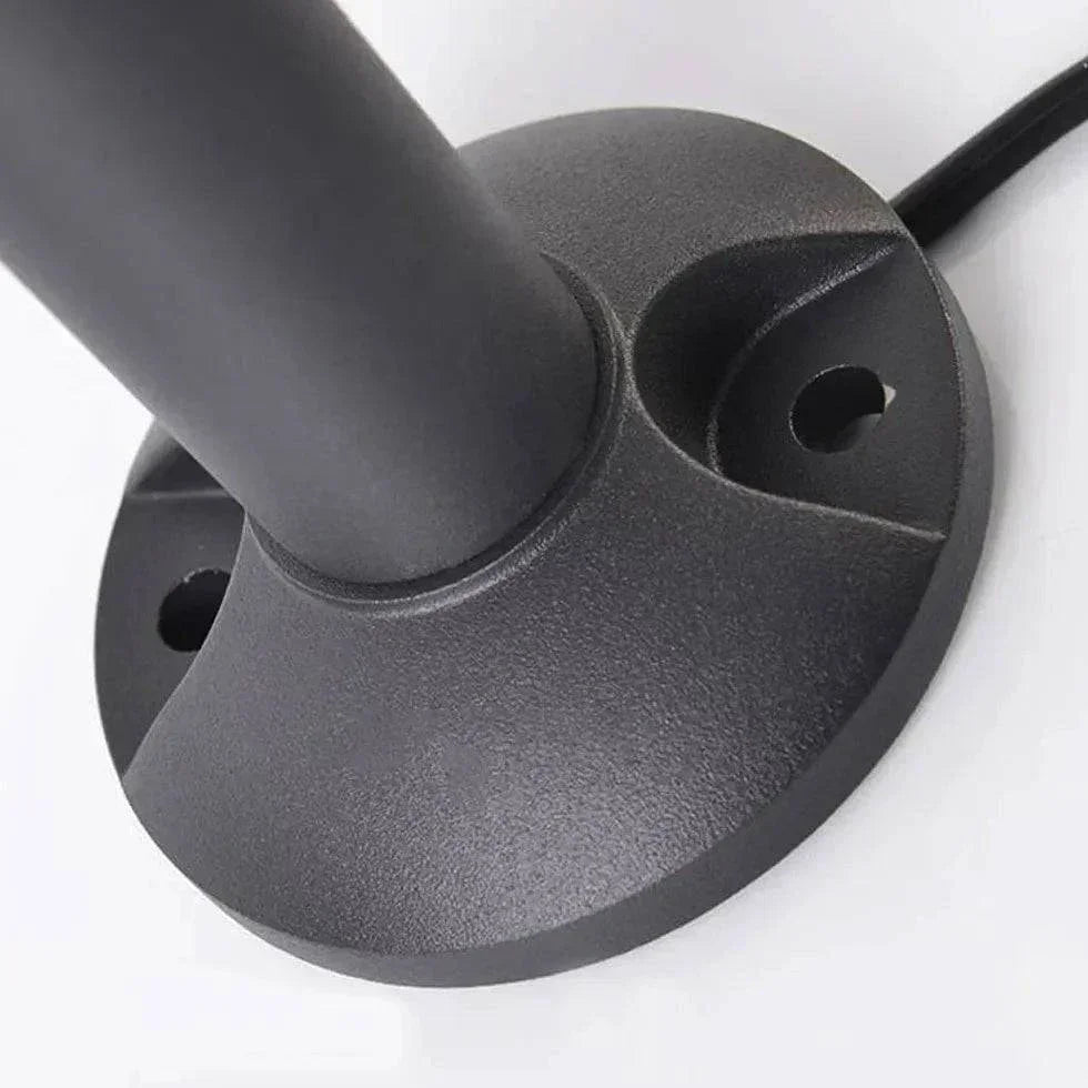 Lampe Borne Noire Abat-Jour Disque - Clowas.fr