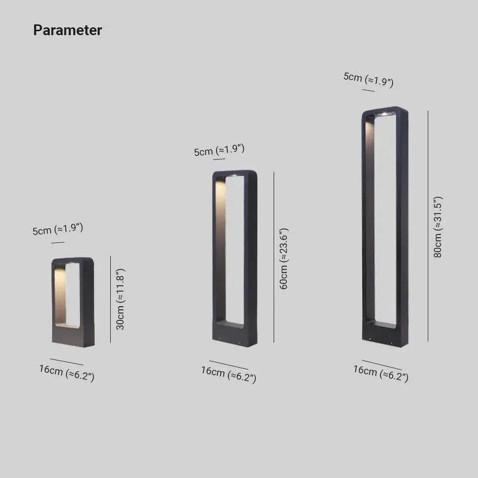 Borne D'Éclairage Led Rectangulaire Blanc Chaud - Clowas.fr