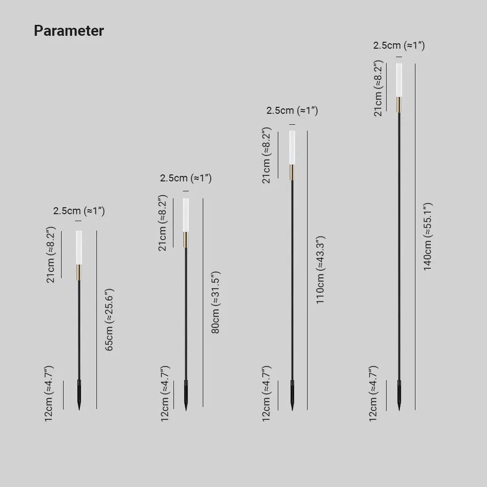 Lampe solaire d'extérieur LED en forme de roseau