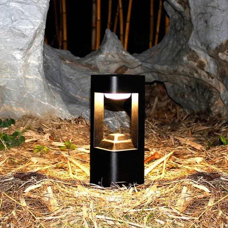 Lampadaire Extérieur Led Noir Hexagonal - Clowas.fr