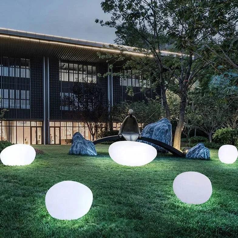 Éclairage Extérieur Lampadaire Moderne Boule Blanche - Clowas.fr