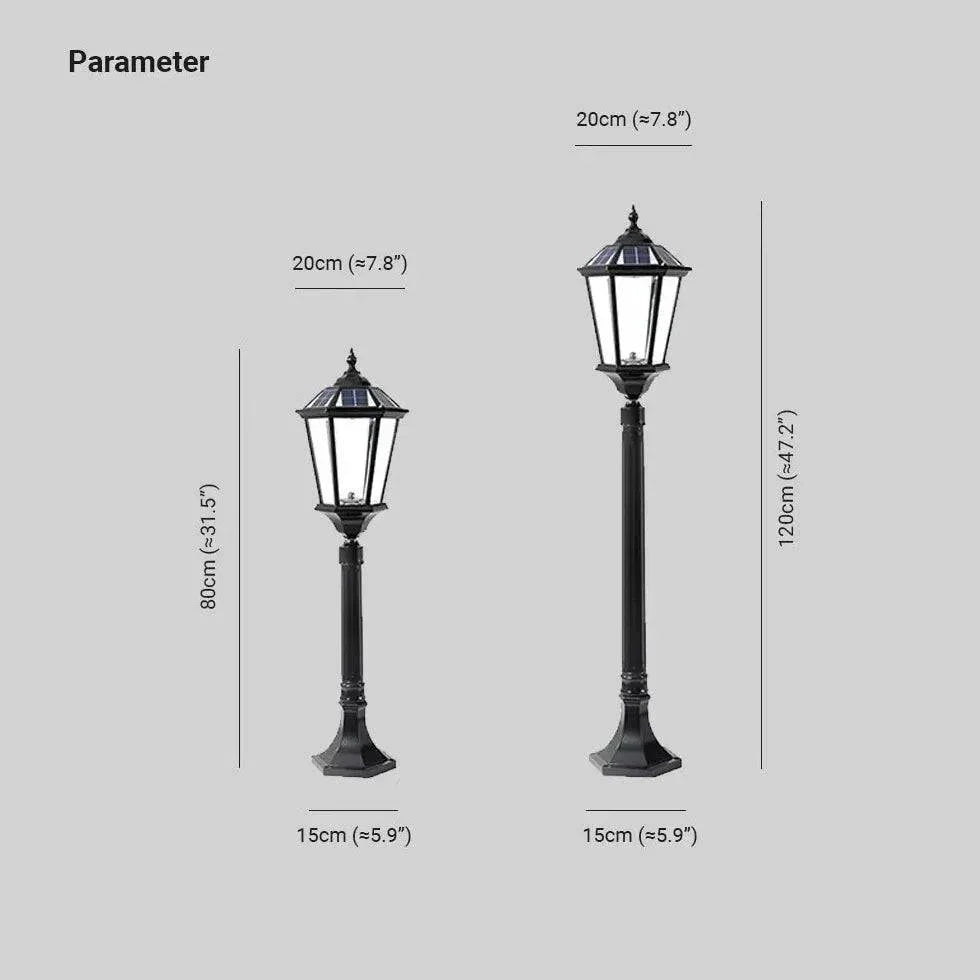 Lampadaire Extérieur Solaire Rétro Européen - Clowas.fr