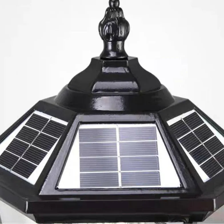 European Vintage Solar Outdoor Bollard Lights