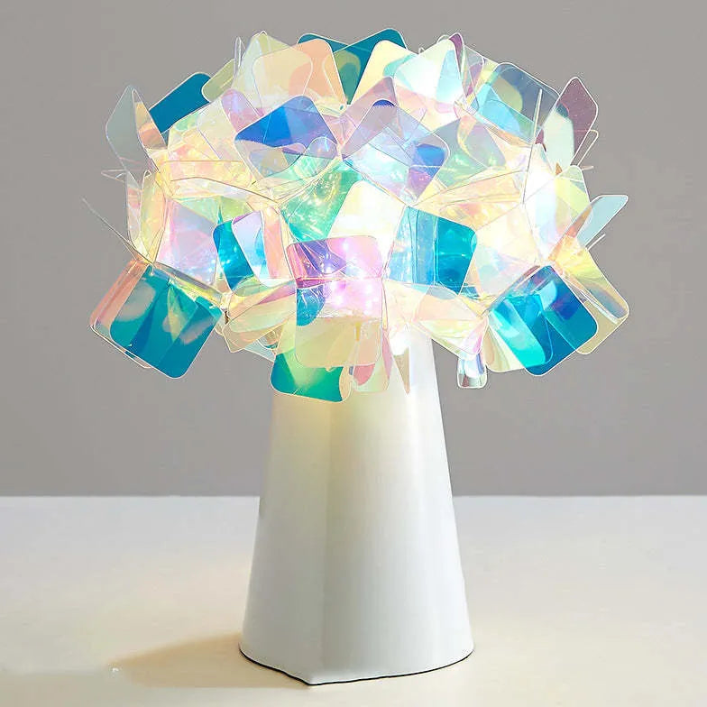 Lampe de table de style art des fleurs en PVC