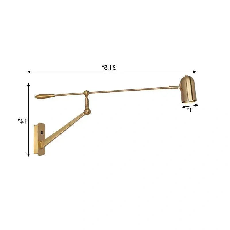 Applique Murale Contemporaine Design Vintage Réglable En Laiton - Clowas.fr