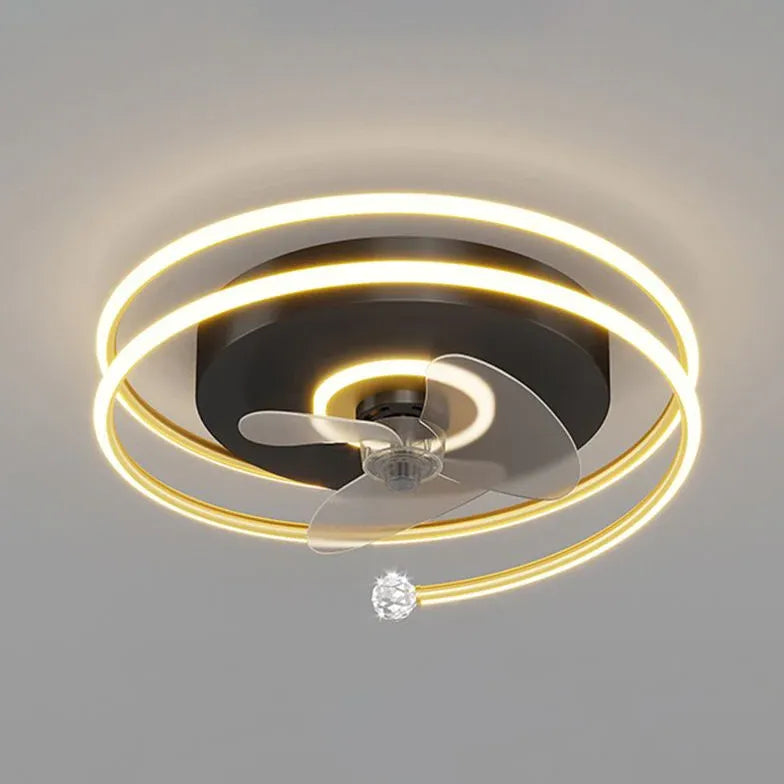 Plafonnier ventilateur rond avec lumière