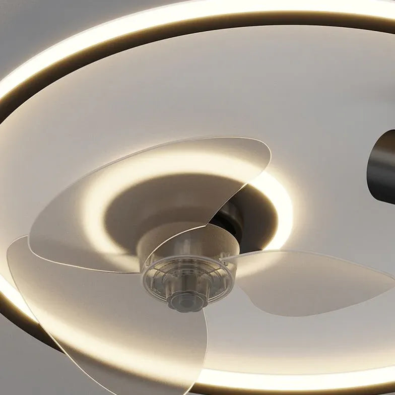 Plafonnier ventilateur rond avec lumière