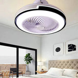 Ventilateur De Plafond Rond Bicolore Avec Lumière - Clowas.fr
